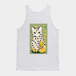 Paws and Polka Dots: A Feline Ballet Tank Top